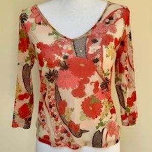 The Limited Nylon Floral Top